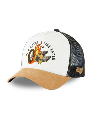 Gorra Von Dutch FIR Blanca y Naranja