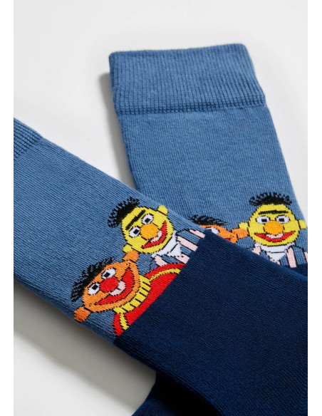 Calcetines BESESAMESTREET Epi y Blas Azul de BESOCKS