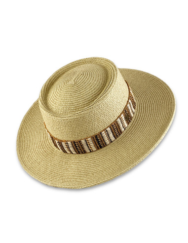 Sombrero Gambler Banda Pliegues