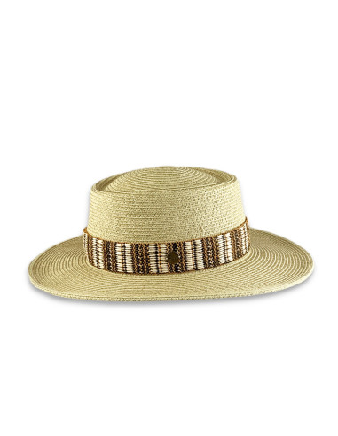 Sombrero Gambler Banda Pliegues