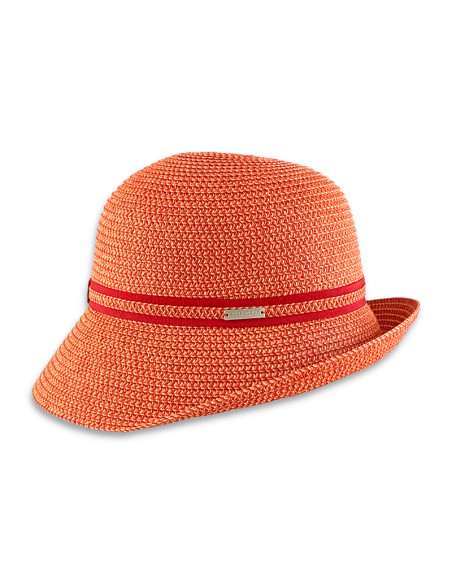 PAPER MIX BRAID CLOCHE WITH RIBBON DETAIL de Seeberger