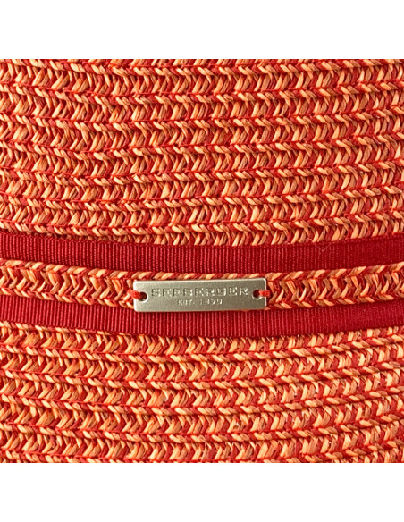 PAPER MIX BRAID CLOCHE WITH RIBBON DETAIL de Seeberger