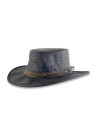 Sombrero Squashy Crackle Kangaroo-Cooper Hatband Brown Crackle