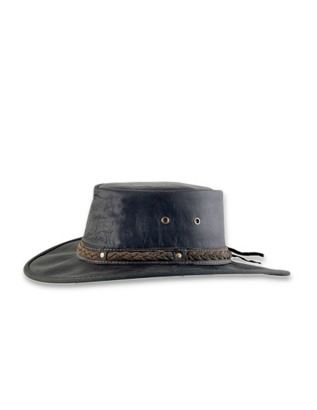 Sombrero Squashy Crackle Kangaroo-Cooper Hatband Brown Crackle