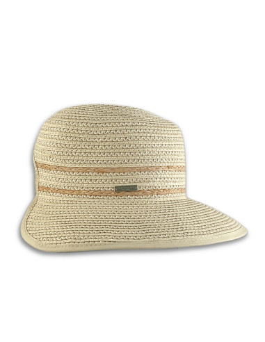 PAPER BRAID CAP WITH RAFFIA DETAIL de Seeberger