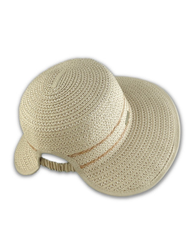 PAPER BRAID CAP WITH RAFFIA DETAIL de Seeberger