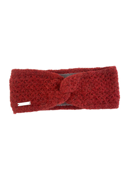 Knit headband w/knot detail in ajour design de SEEBERGER