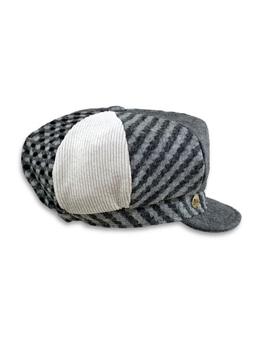 Gorra Clavelina Gris patchwork