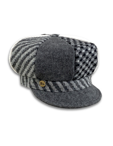 Gorra Clavelina Gris patchwork