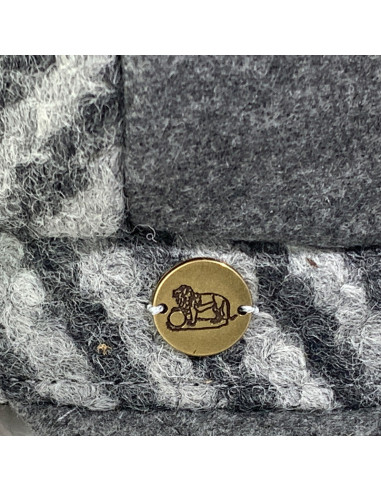 Gorra Clavelina Gris patchwork