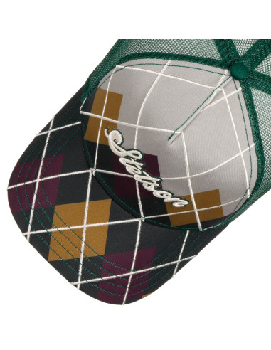 Trucker Cap Argyle verde Stetson