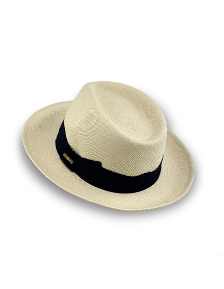 Sombrero Panamá Santorini Blanco Cinta Azul