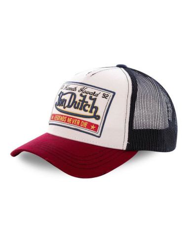 Gorra Von Dutch CAS WB07 Blanca y Roja